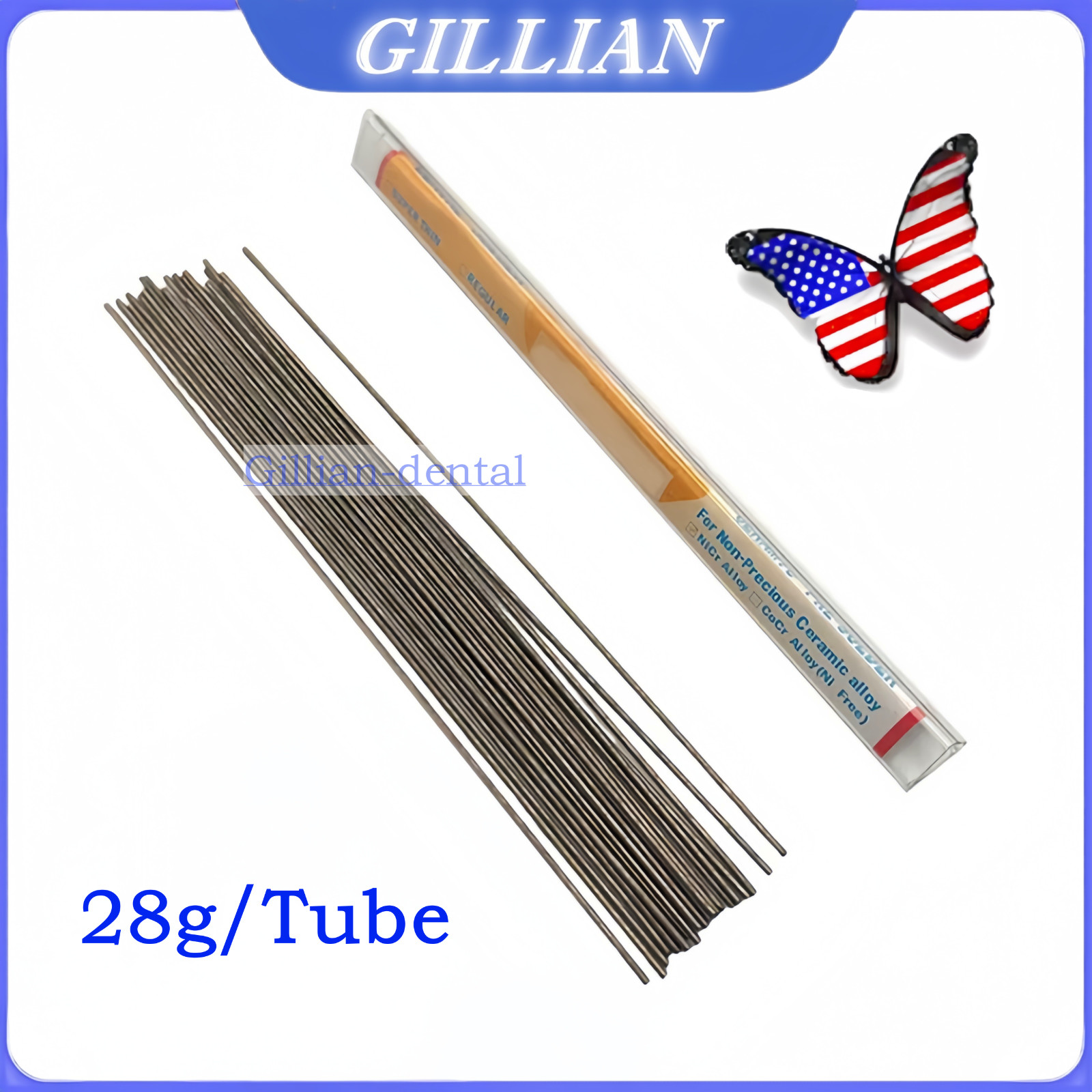 Dental Lab Solder NiCr Alloy High Temperature Welding Rod For PFM Soldering