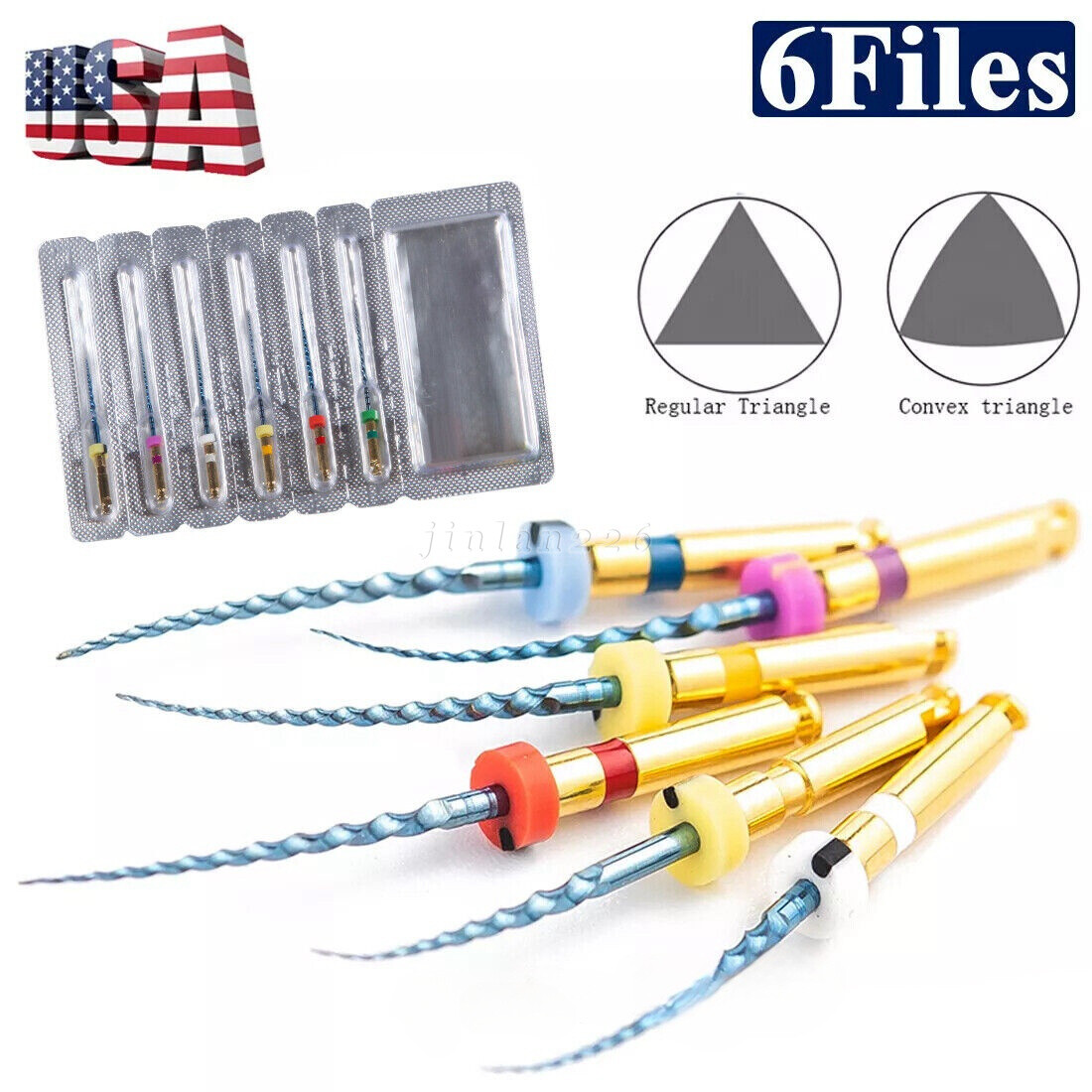 6Pcs Dental Endo Rotary Files Pro X-taper NITI root canal endodontics Files 25MM