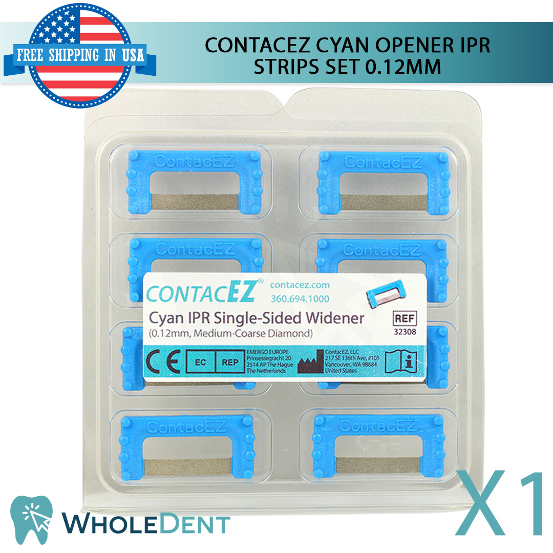 ContacEZ Cyan Opener IPR Plus 8 Strips Orthodontic Interproximal Reduction