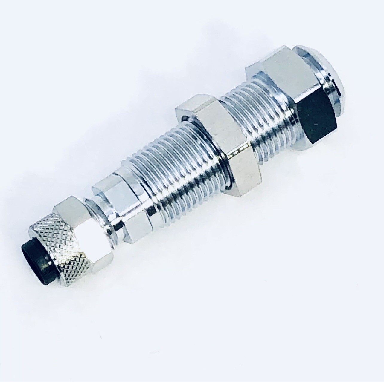 DCI 0011W ¼” POLY QUICK DISCONNECT WITH SHUT OFF FEMALE PANEL MOUNT
