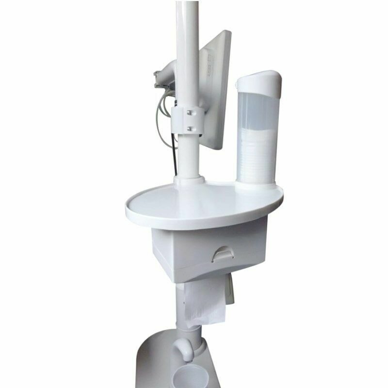 3-in-1 Cup Storage Holder w/ Tissue Box +Tray Plate for Dental Chair Unit