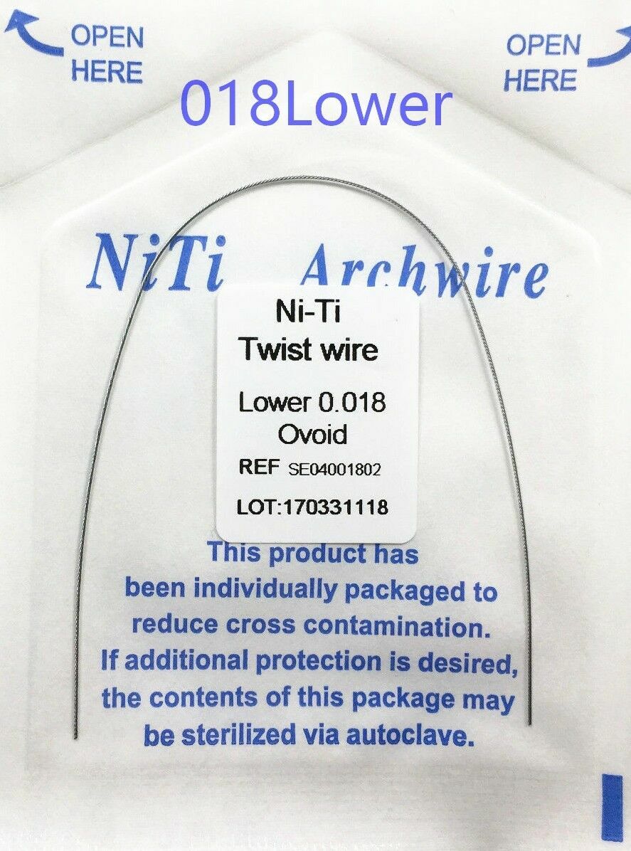 Dental Orthodontic Twist Arch Wire Ni-ti Round Oval Form12 14 16 18 Upper Lower