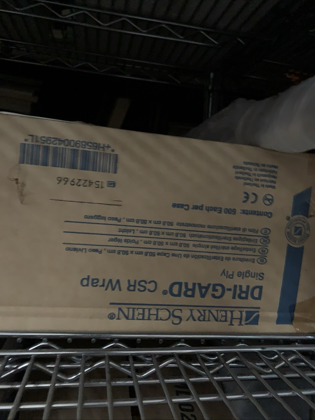 Henry Schein Single Ply CSR Wrap 500ct Blue