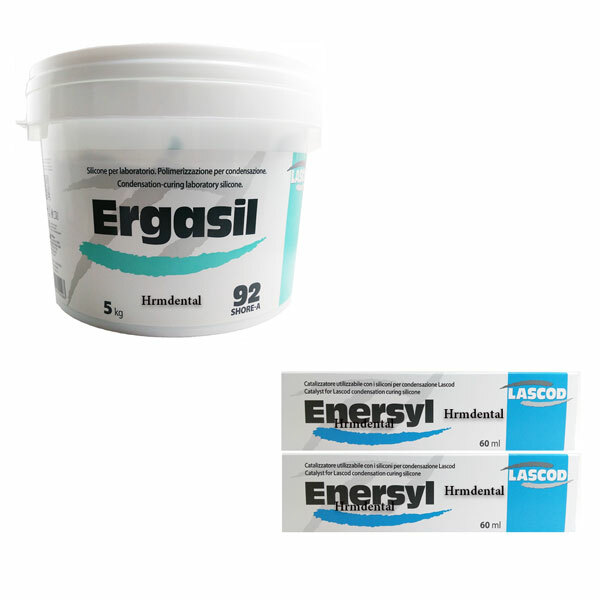 Lascod Ergasil C-Type Dental Lab Putty 5KG With 2×60 ml Catalyst Enersyl paste