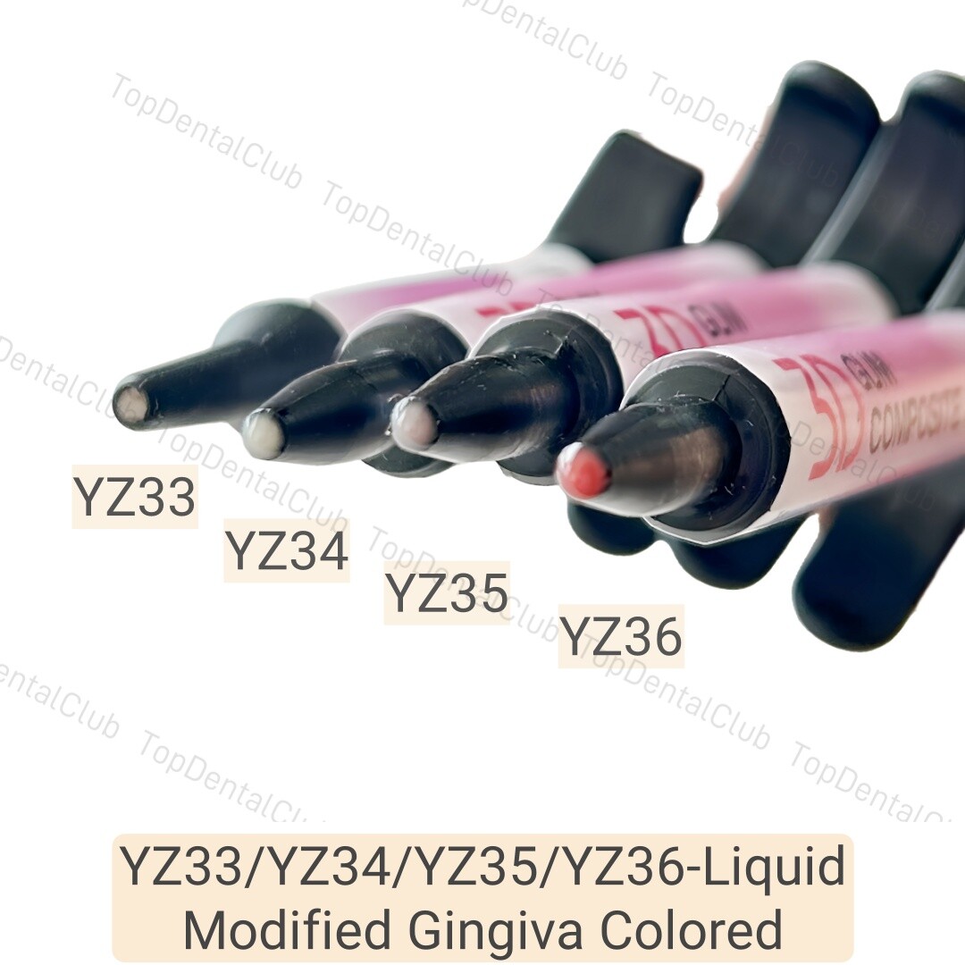 Dental Gingiva Aesthetic Resin Gum Pink 3D Composite Resin Syringe Adhesive Kit