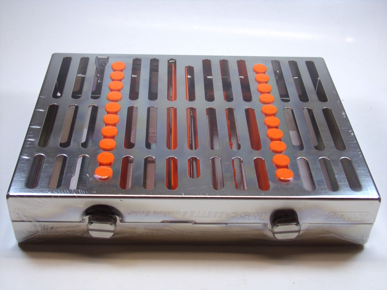 HU FRIEDY Large Double Decker Ortho Orange Cassette 6″ x 8″ x 1.5″ | IM5203-OR