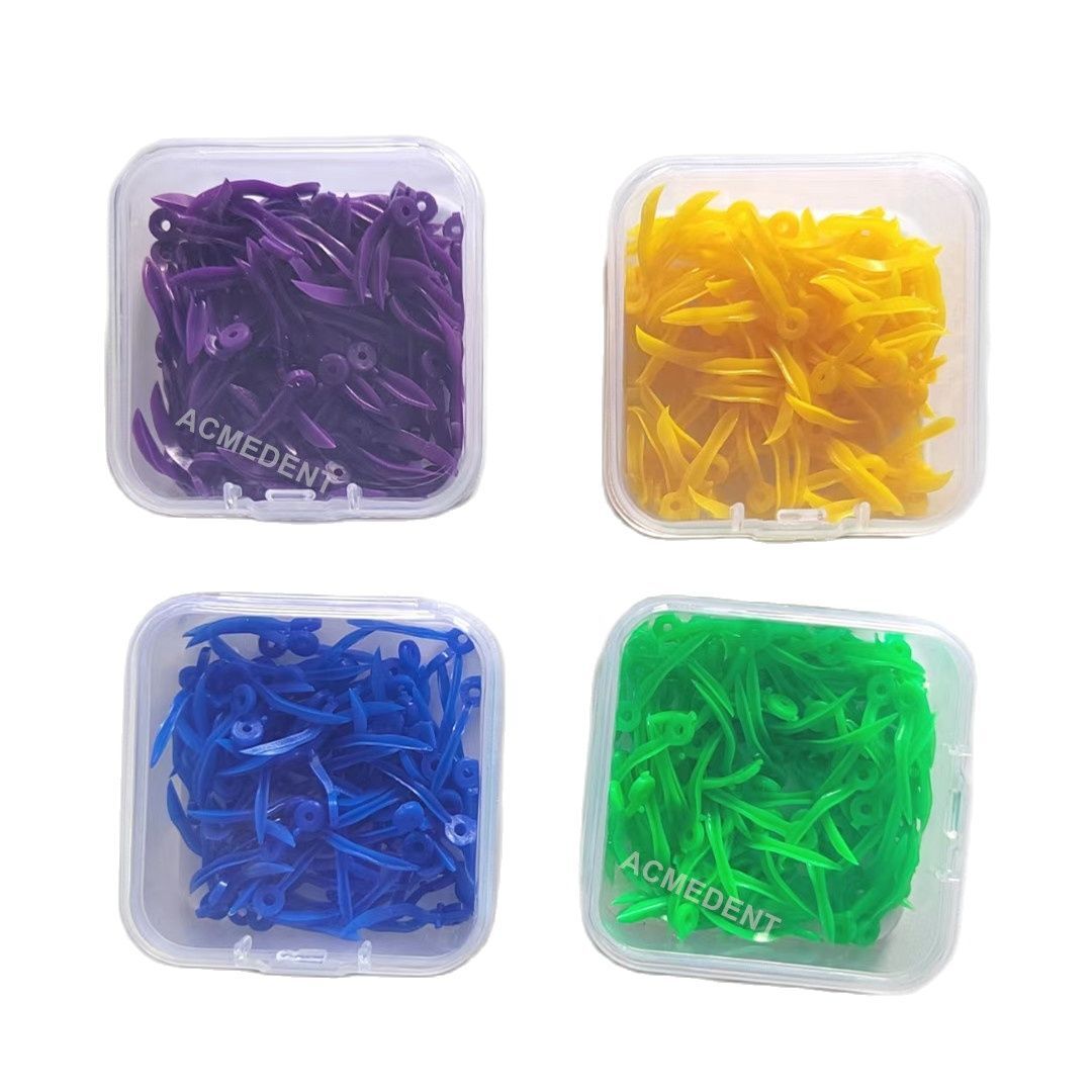 1000pcs Dental Wedges Tooth Gap Wedge Safety Holes 134℃ 4Sizes Plastic Diastema