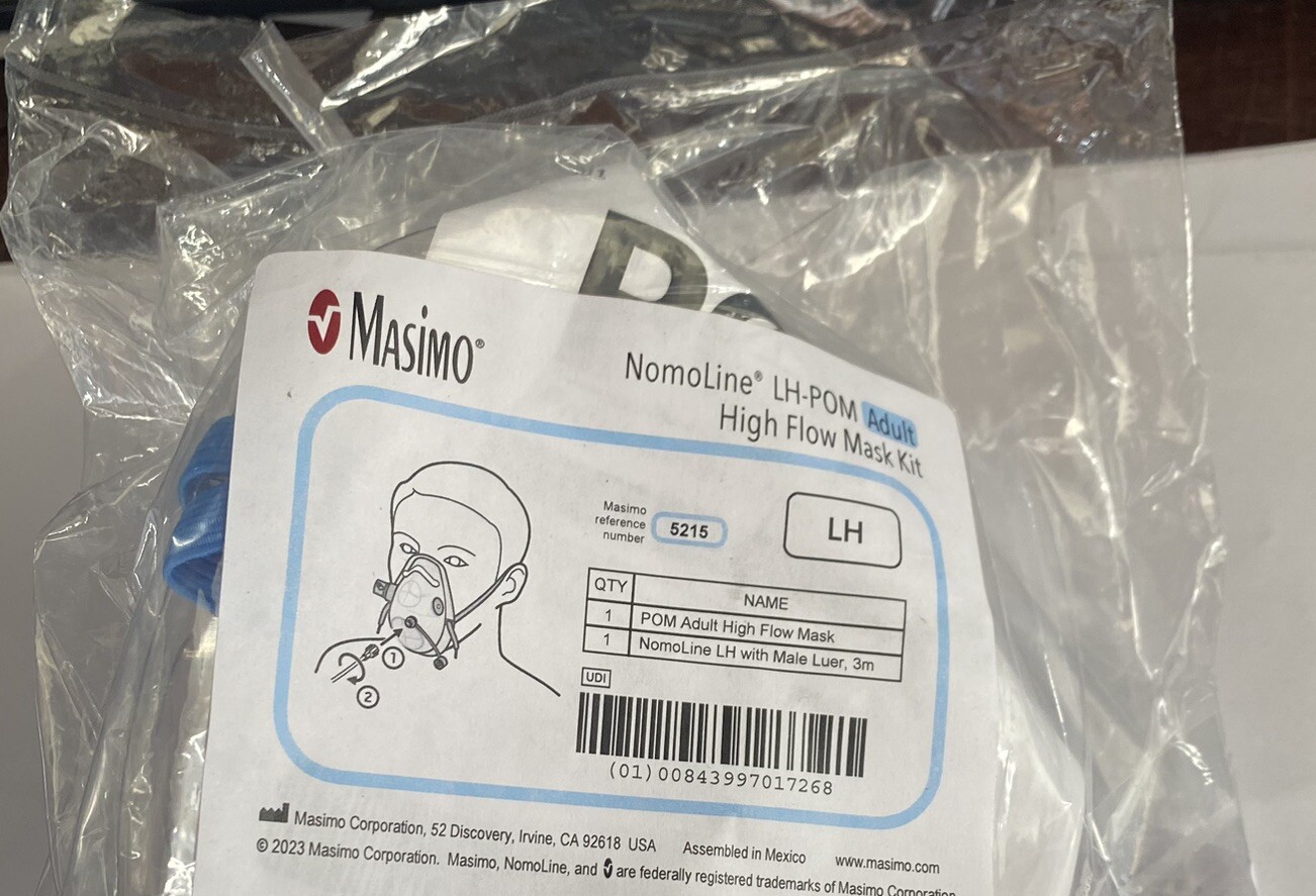 Masimo NomoLine LH-POM Adult High flow mask kit REF 5215 EXP 5-1-2026