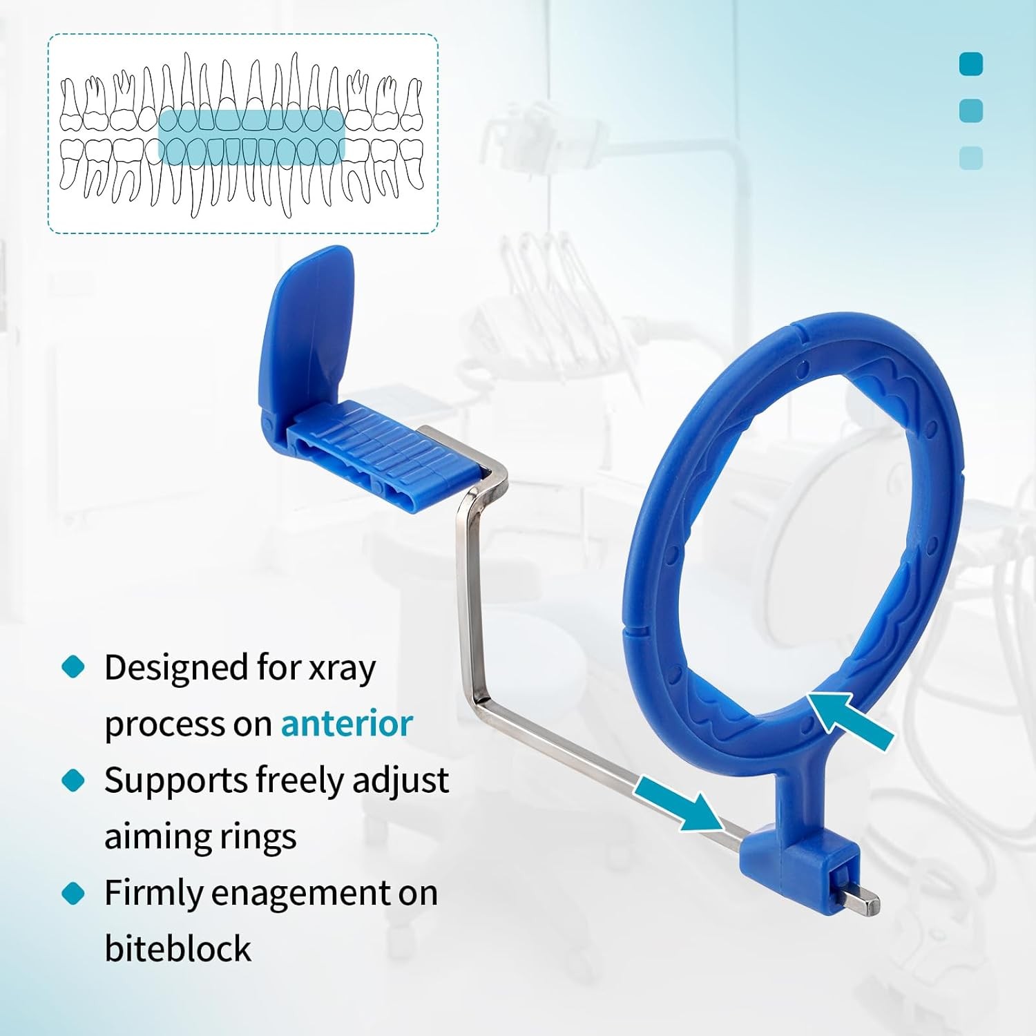5pcs Dental Anterior Indicator Arms X Ray Dental Sensor Holder Autoclavable Blue