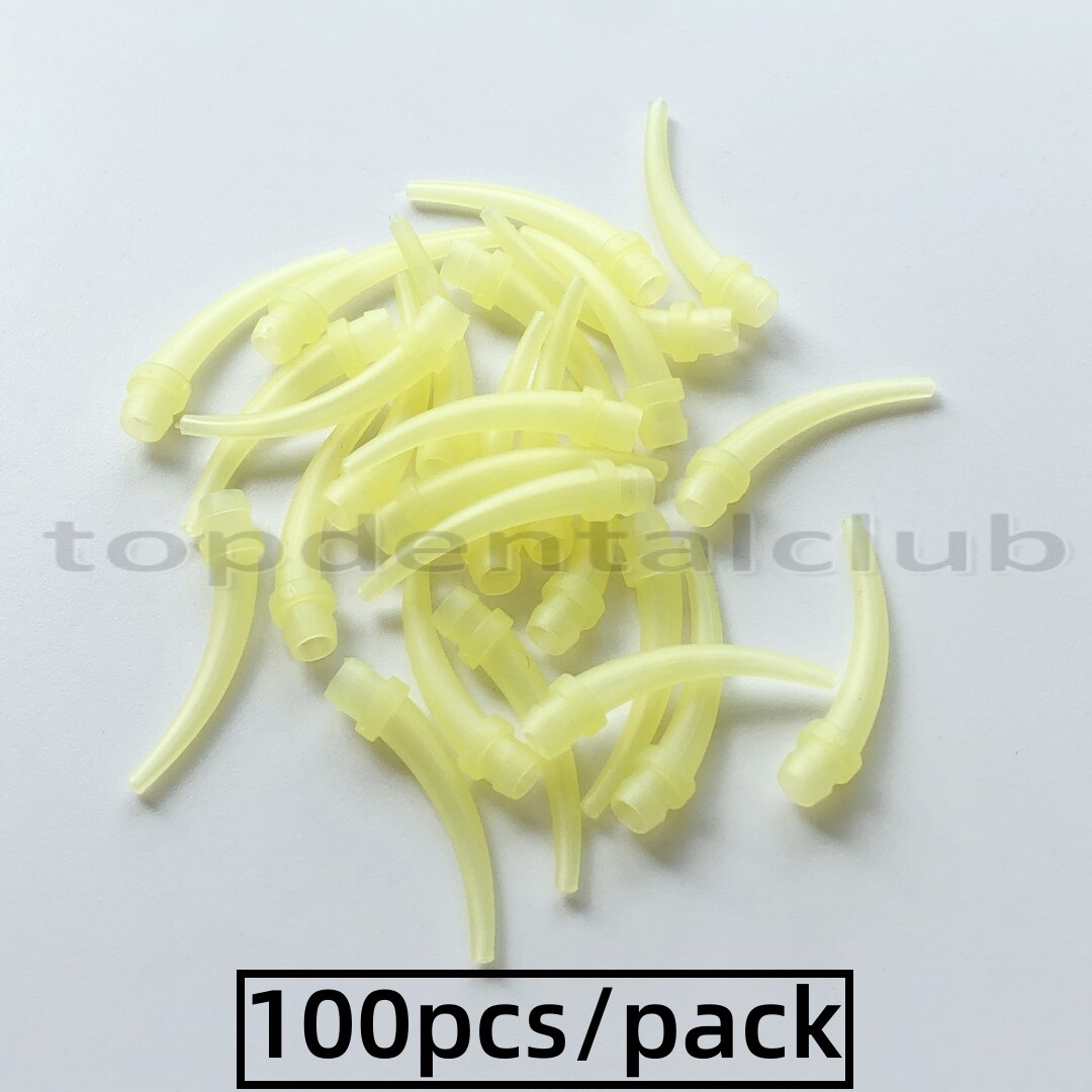 Dental Intra Oral Tips Clear Horn Delivery Impressions Dispener Mini Tip White