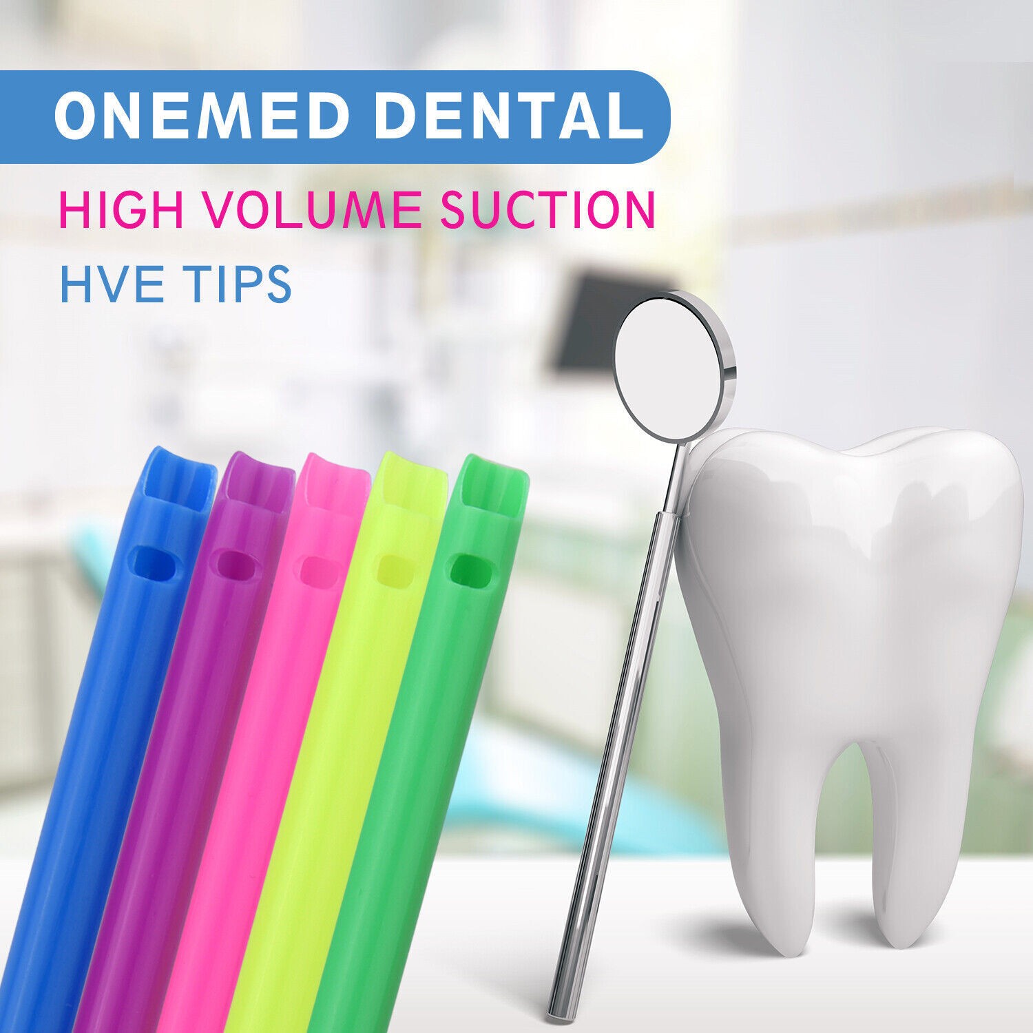 1000 Pcs Dental Plastic HVE High Volume Evacuation Suction Speed Suction Tip Kit