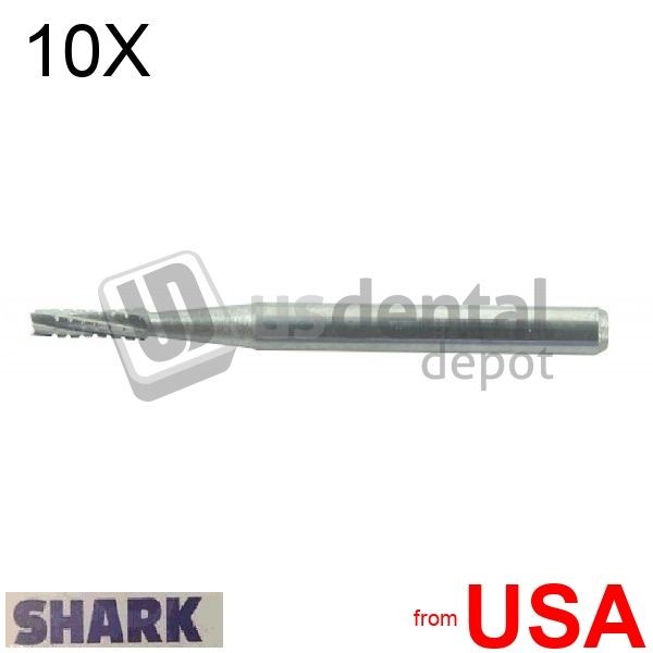 10X LOT of SHARK-FG-556 Straight Flat End – Cross Cut -10pk ( Cylinder ) 102623