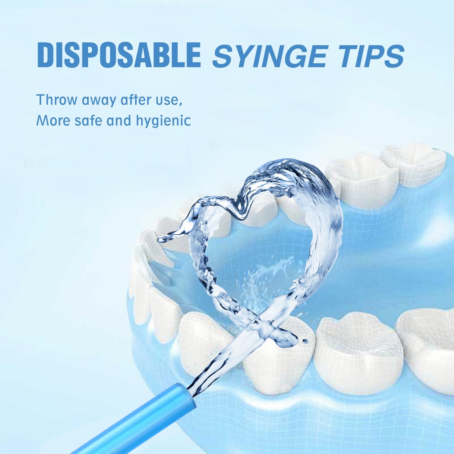 2000 Dental Disposable Air Water Syringe Tips-White Inner Rainbow Outer Tube