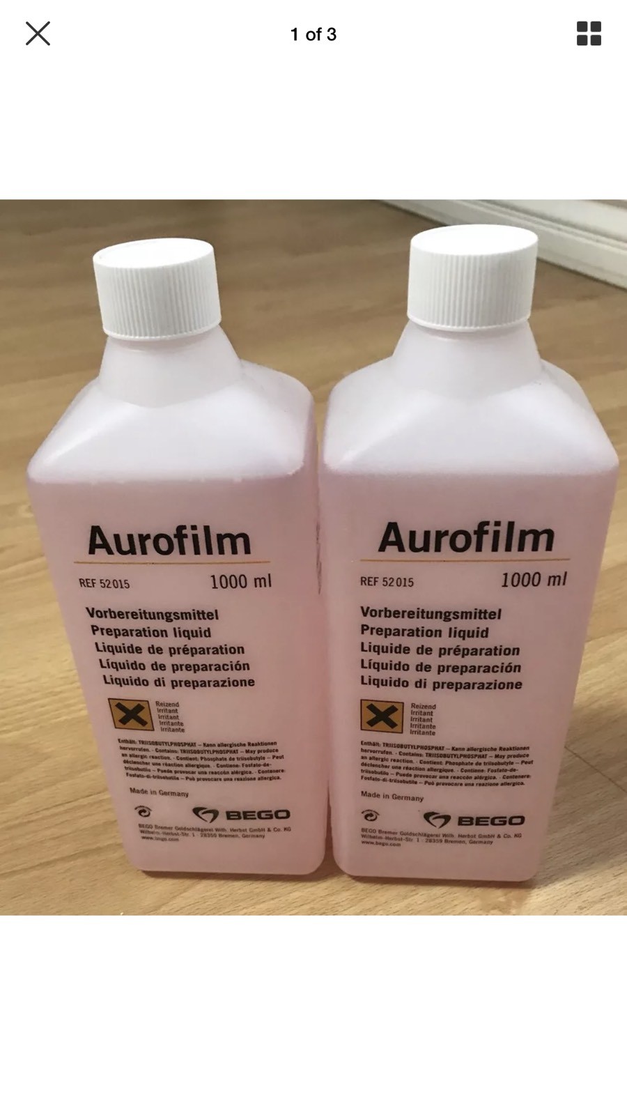 2 BEGO DENTAL LAB AUROFILM PREPARATION LIQUID WETTING AGENT DEBUBBLIZER