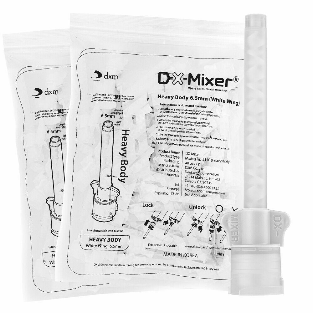 10bags DX-Mixer Dental HP Mixing Tips Impression Material 6.5/5.4/4.2mm