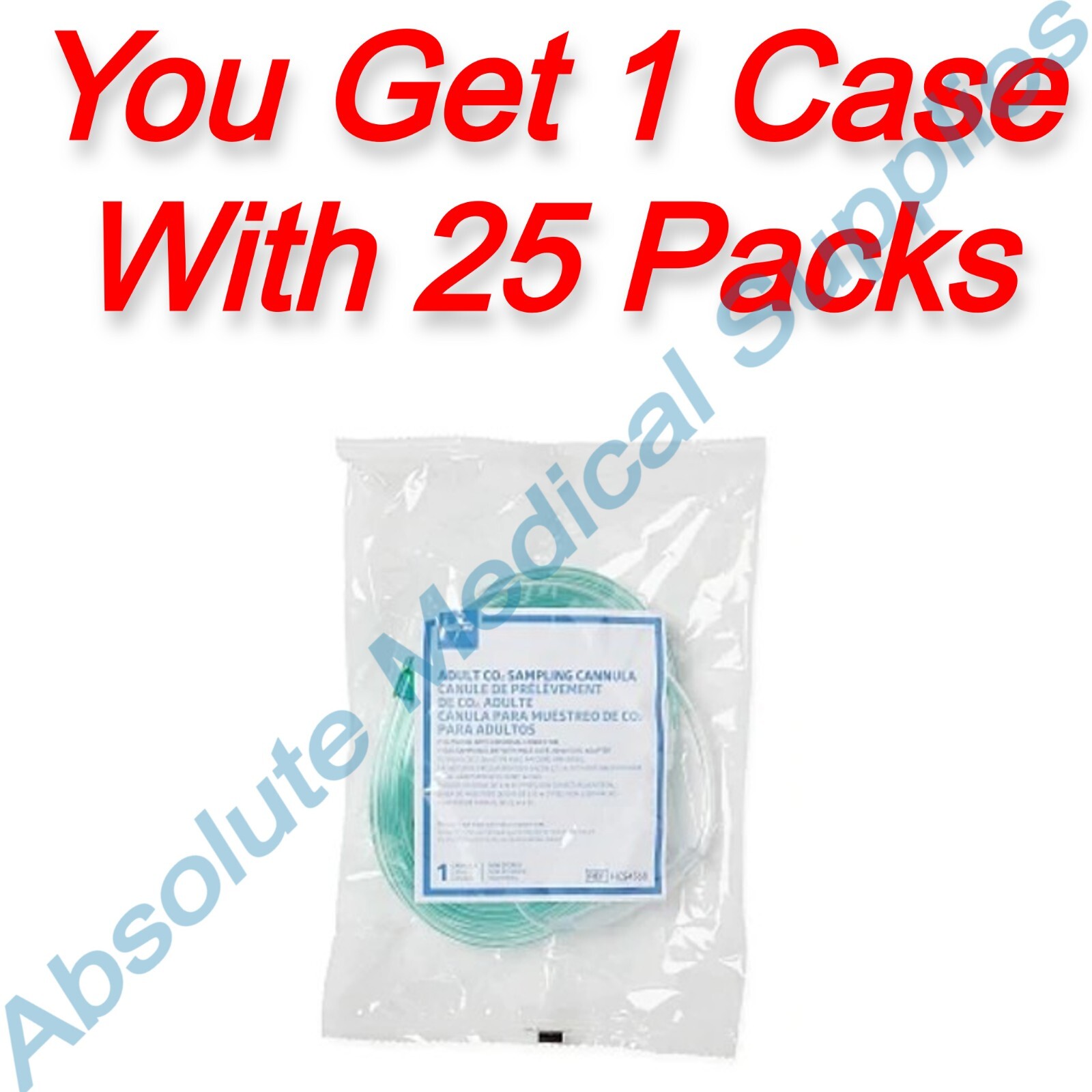 *25-Pieces* Medline Adult CO2 Sampling Cannula HCS4568