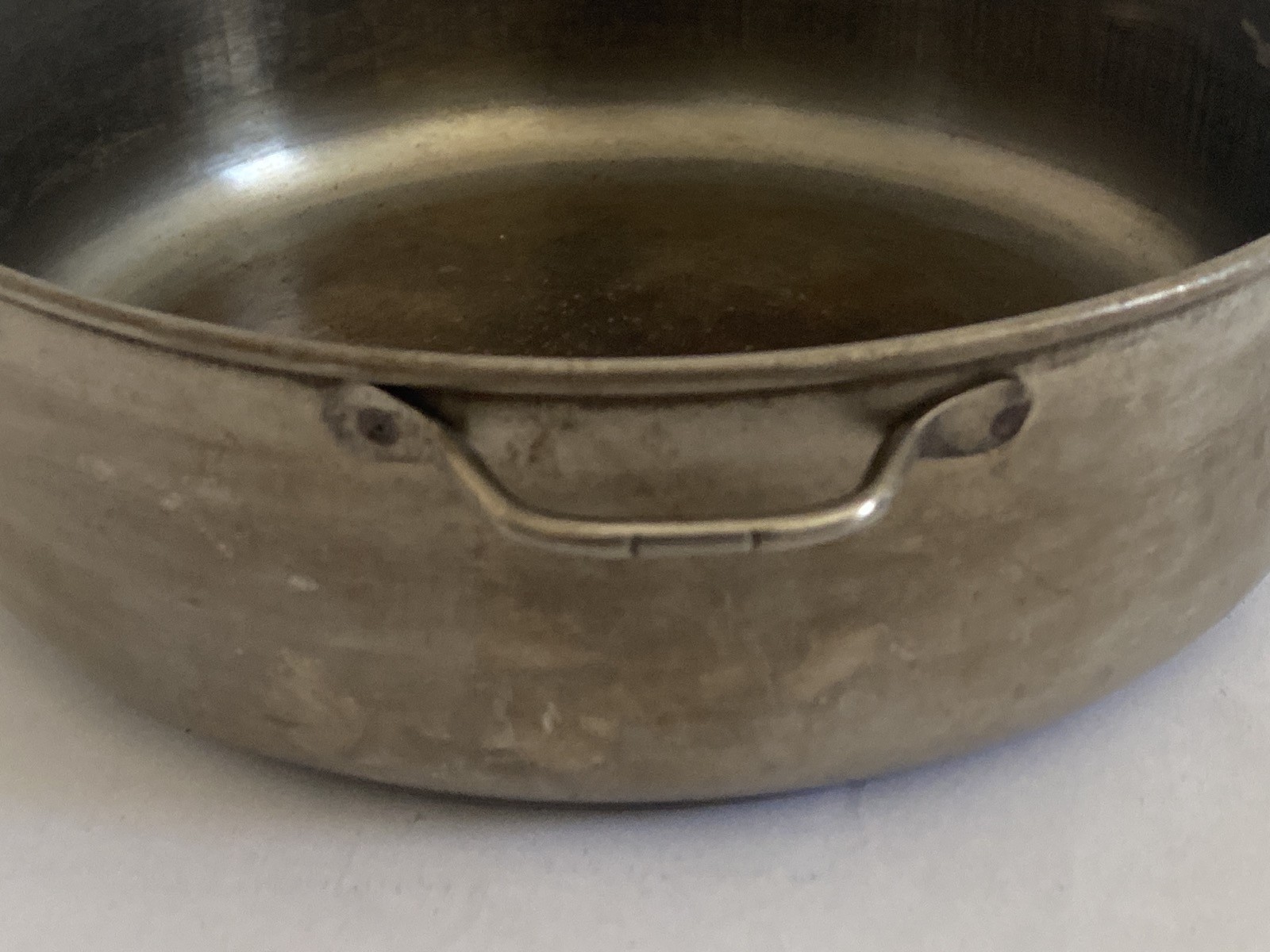 Stainless Water Bath Pan w/ Drain Nozzle & Handles 7-5/8” ID No Lid LAB USE ONLY