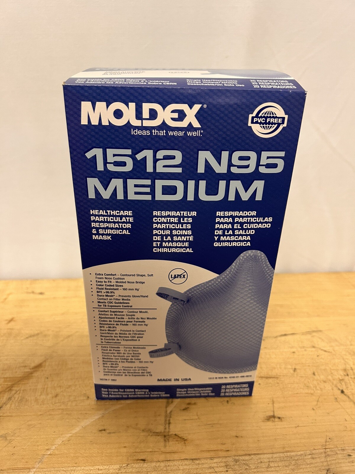 Moldex 1512 Respirator – Size Medium (Case of 160) Exp. 10/2024