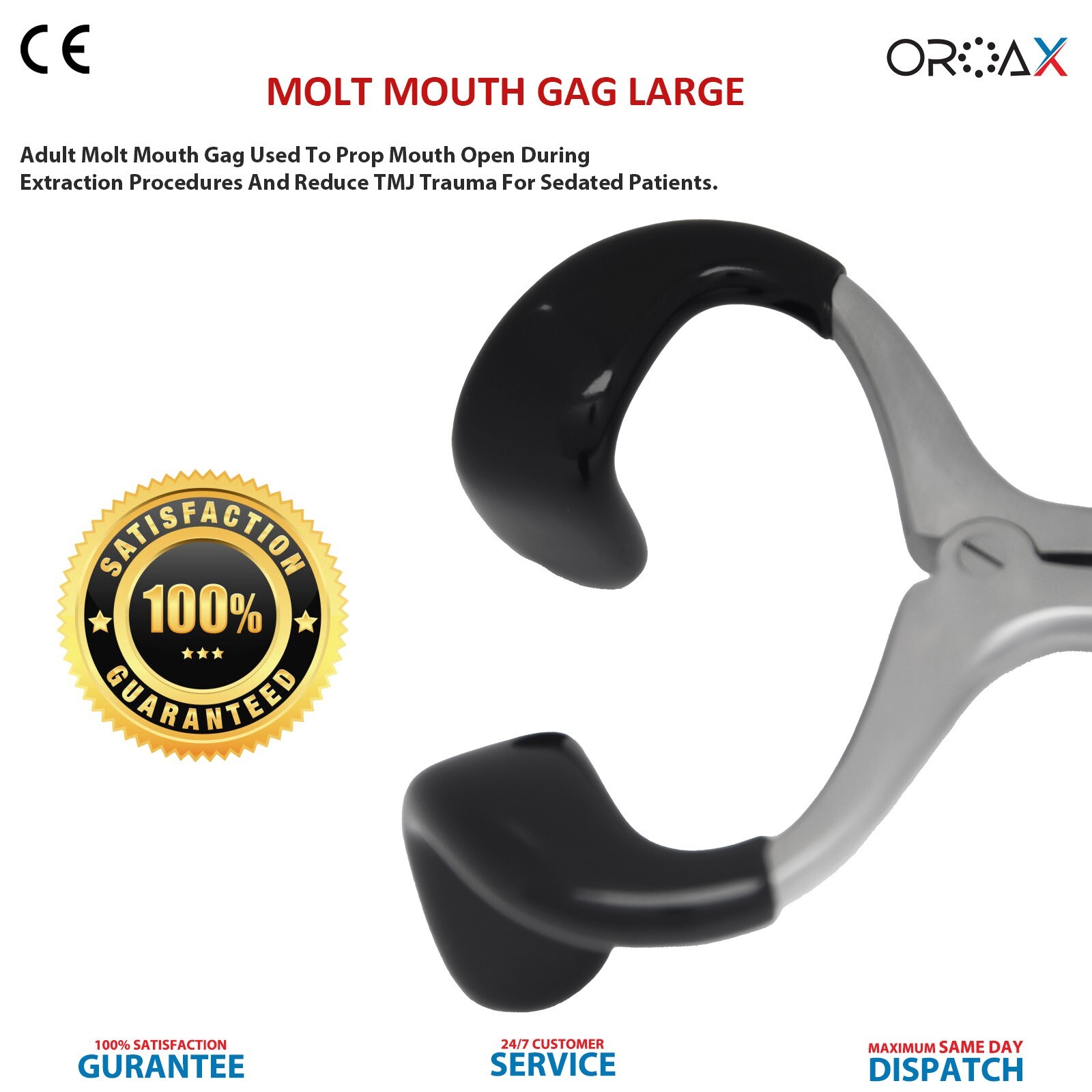 Molt Mouth Prop – Adult Large Surgical Gag Opener – Oral Dental Surgery Tool