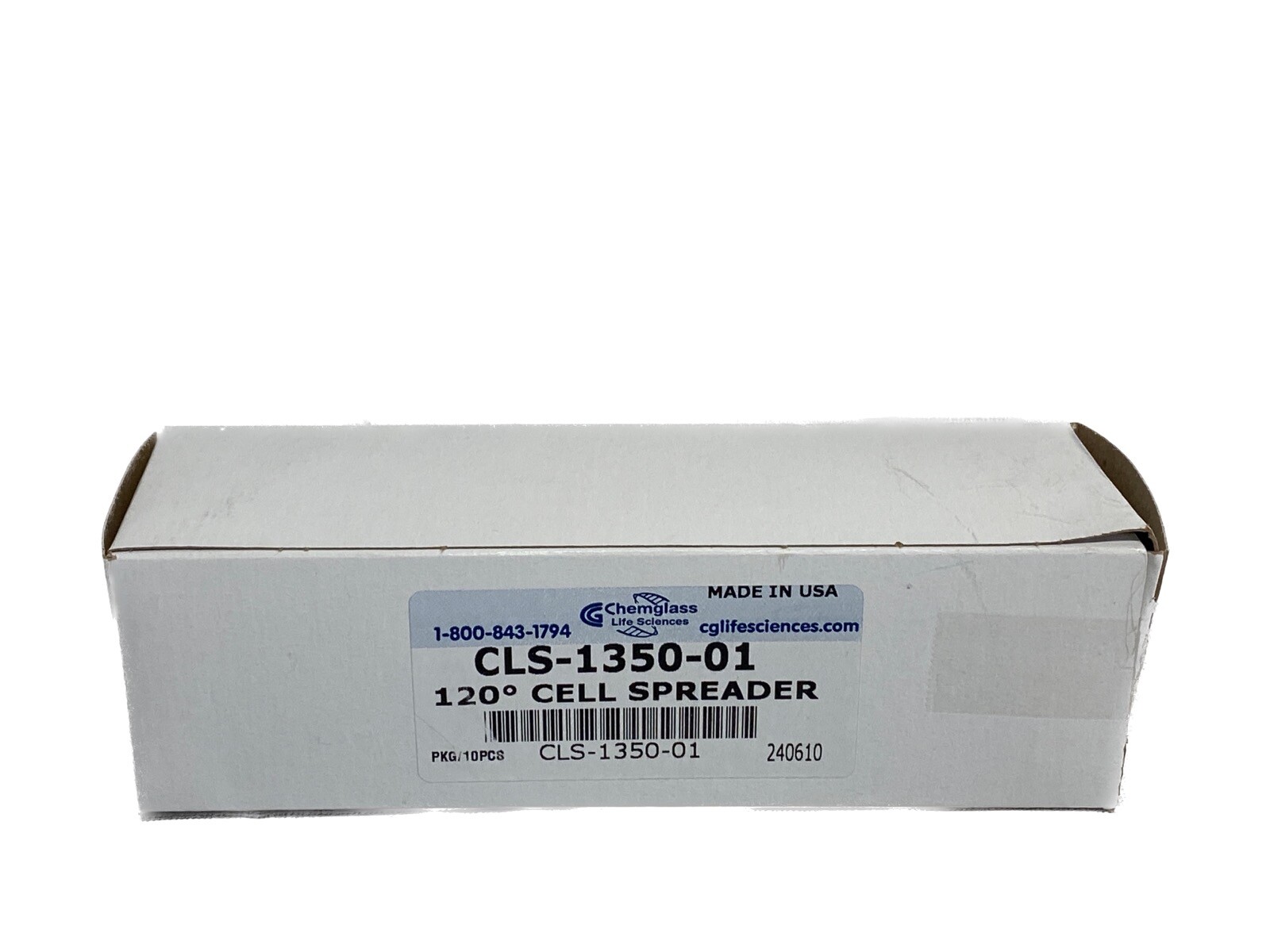 (10/Pk) CHEMGLASS 120° 5mm Clear Borosilicate Glass Cell Spreaders CLS-1350-01