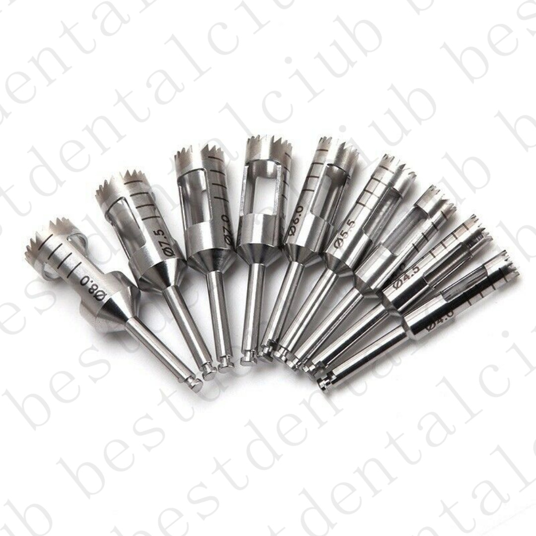 Dental Cutting Trephine Drill Sharp Burr Planting Drills Harvest ITI NOB