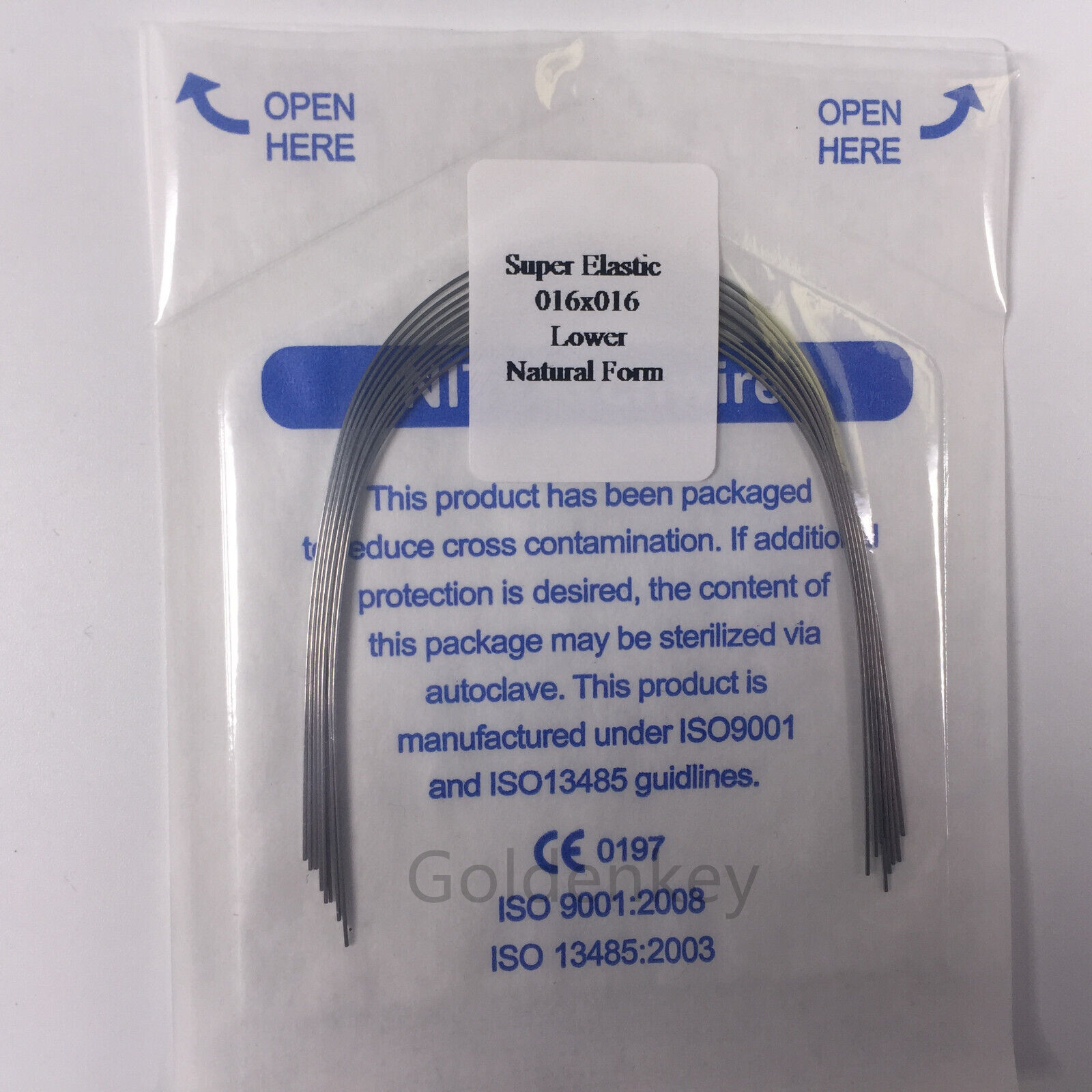 Dental Orthodontic Super Elastic Wire Niti Arch Wires Rectangular Natural Form