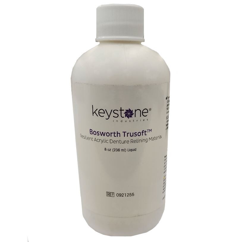 *1-Piece* Keystone Bosworth Trusoft Resilient Acrylic Relining 8Oz Liquid 921255