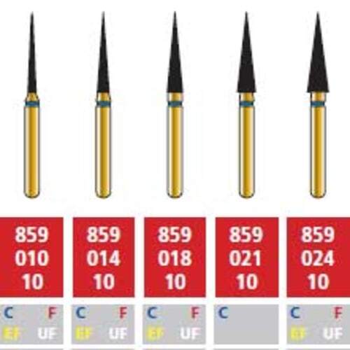 Alpen FG #859.014 Fine Grit,Needle Shaped Diamond Bur, Pack of 5