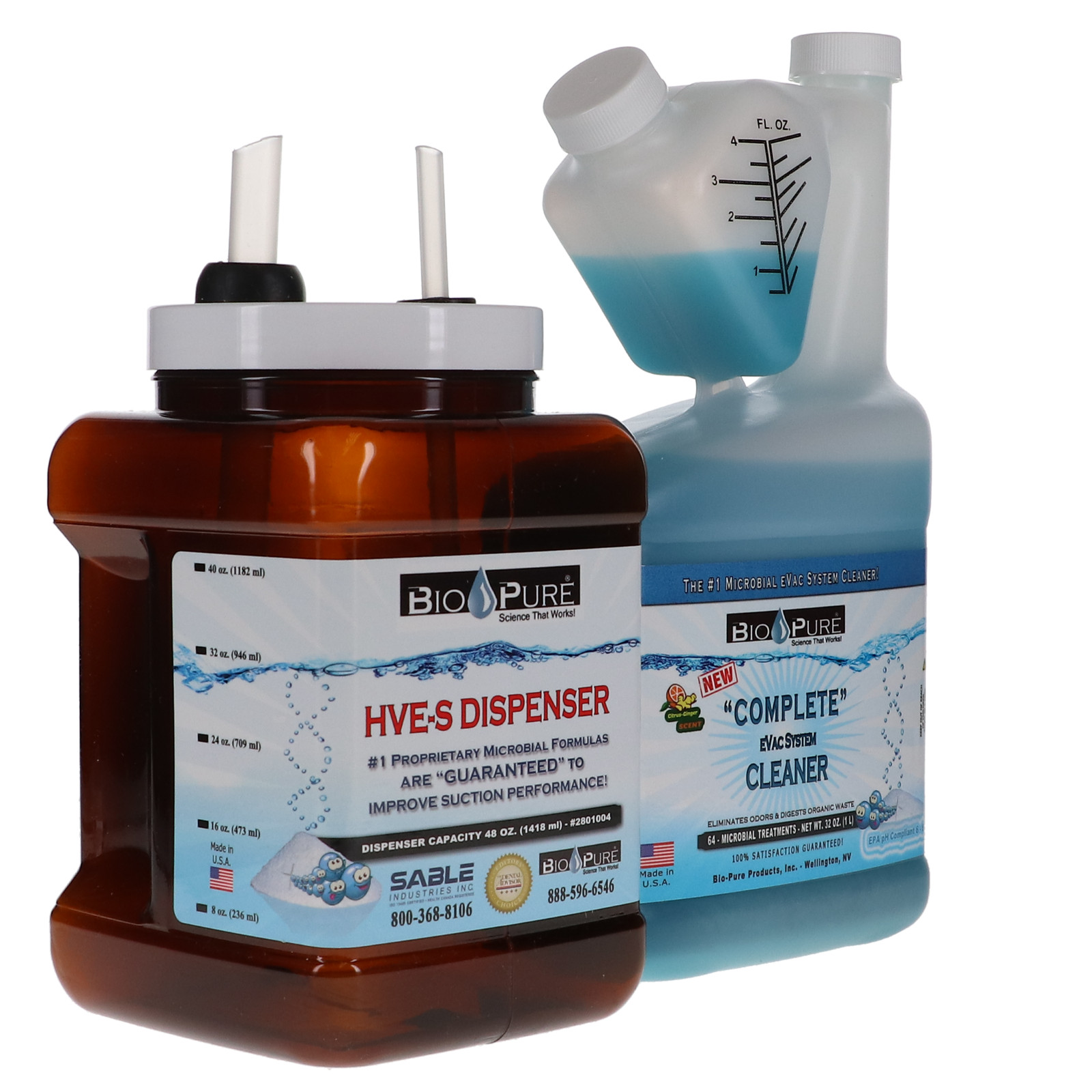 Sable 2801405 Bio-Pure eVac System Liquid Cleaner Starter Kit 32 Oz EXP Nov 2026