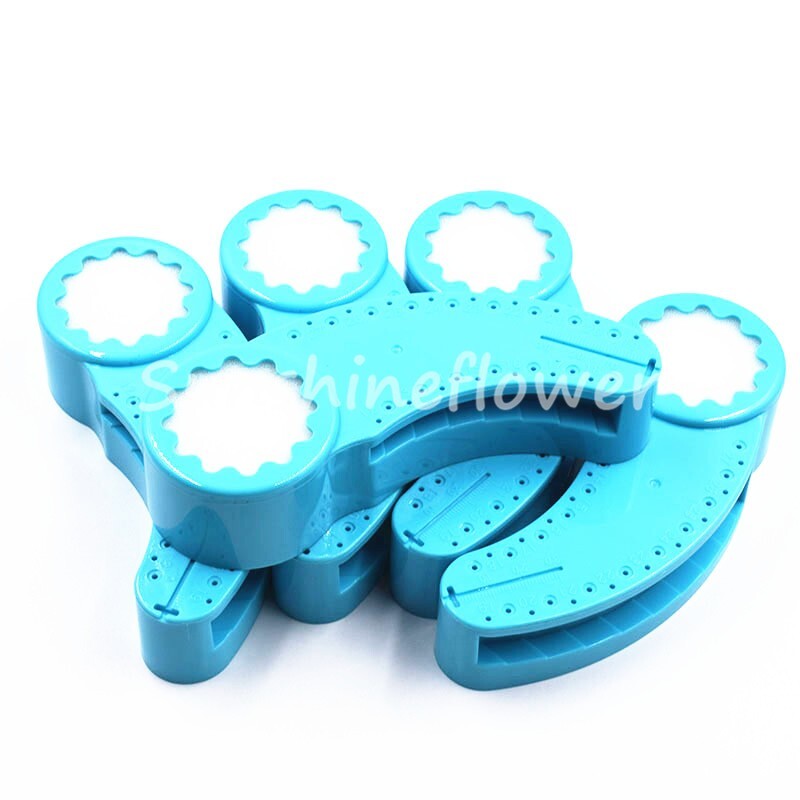 Dental Measure Tool Root Canal Twin Block Endo File Plastic Accessory Ruler Blue