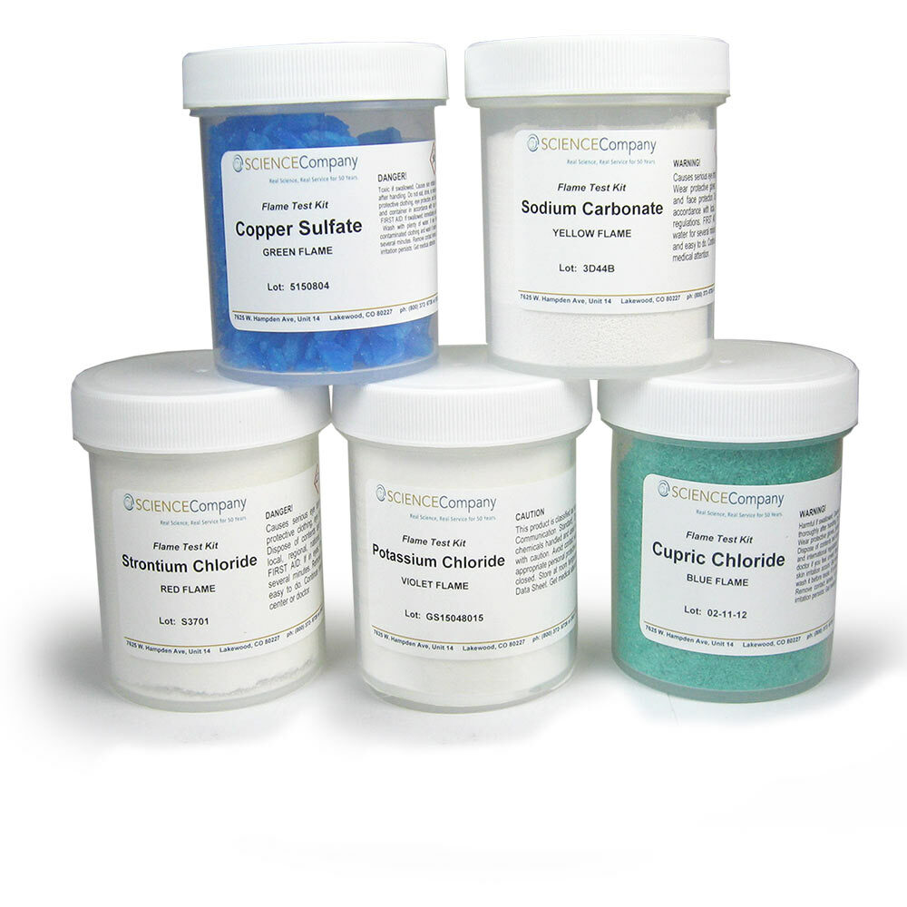 Flame Test Chemical Kit, (5x100g)