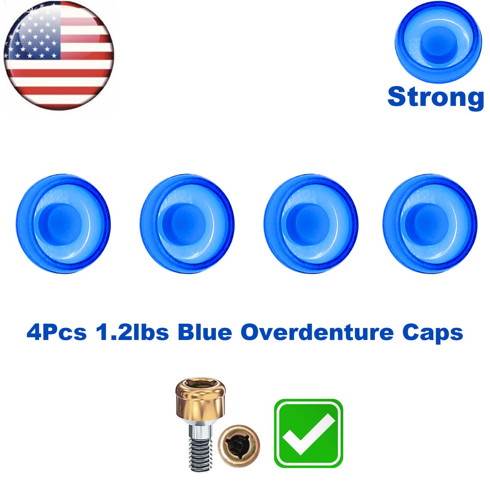 US Dental Locator Core Tool Insertion Overdenture Implant Strong Retention Caps