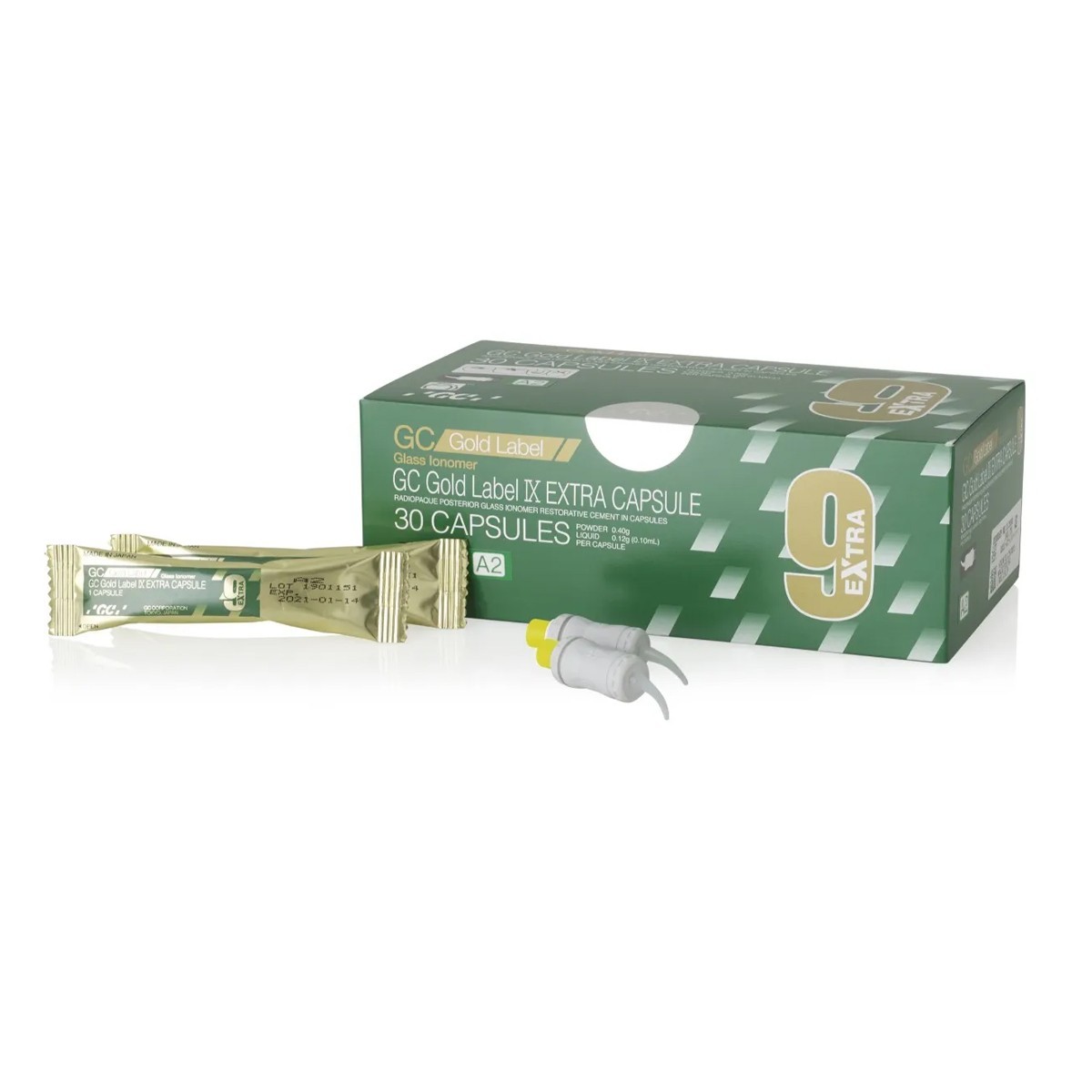 GC FUJI 9 GP EXTRA GIC Cement Posterior Dental Restorative 30 Caps Pack.