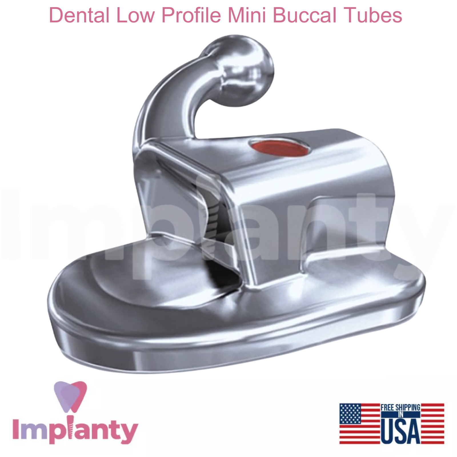 Dental Low Profile Mini BuccaI Tubes 10pcs Stainless Steel MBT Trapezoid Base