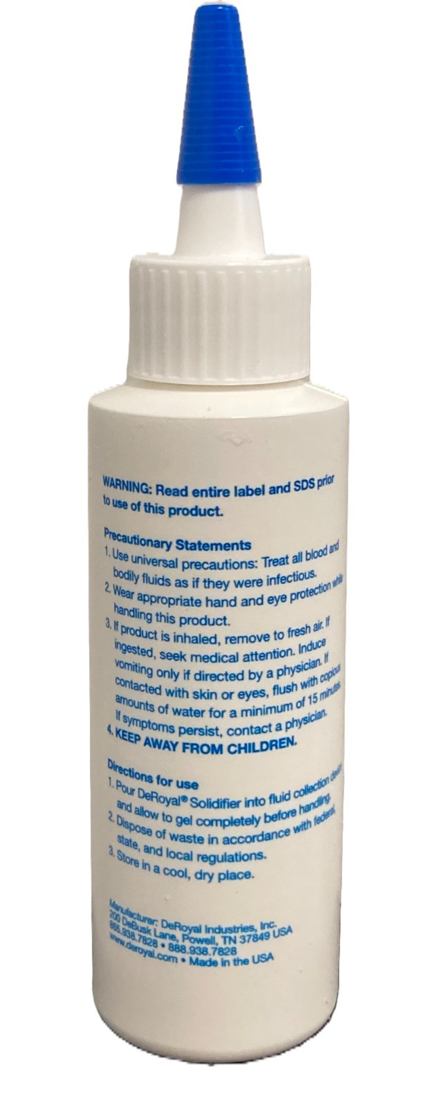 DeRoyal Solidifier Gels 3000 cc, 2.6 oz, 36 Bottles, Non-sterile, BY: 2027/02/13
