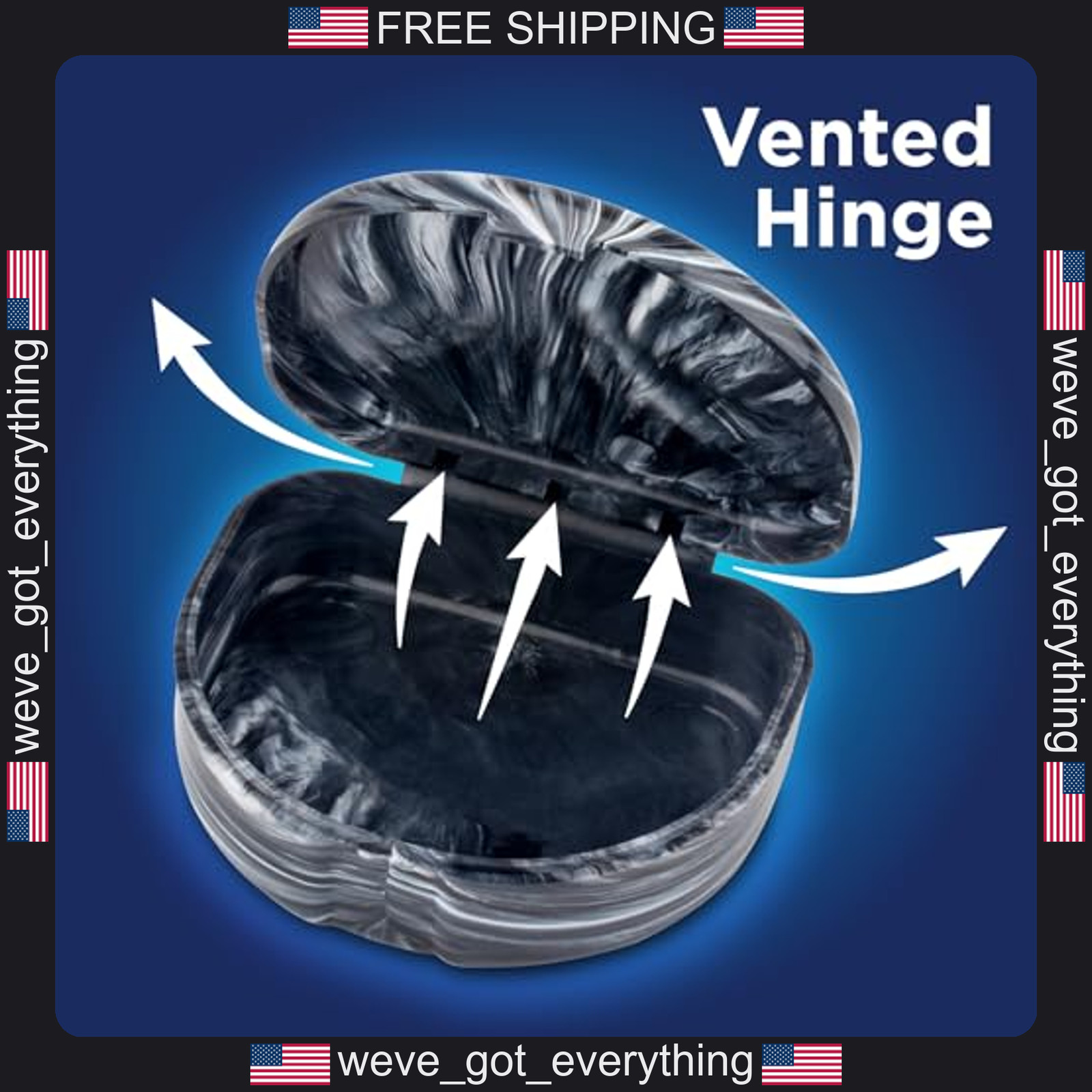 3 Pack Orthodontic Aligner Cases BPA Free Vented Plastic