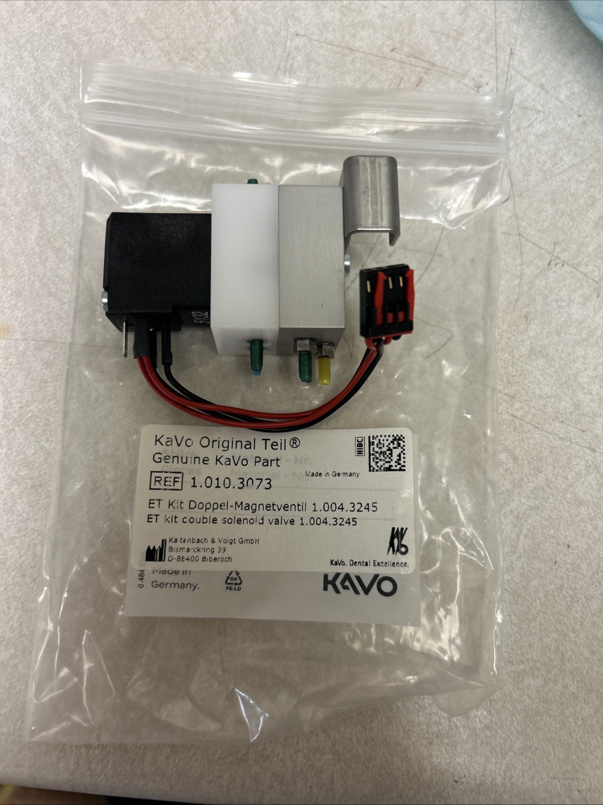Kavo ET Double Solenoid Valve. Part Number 1.010.3073