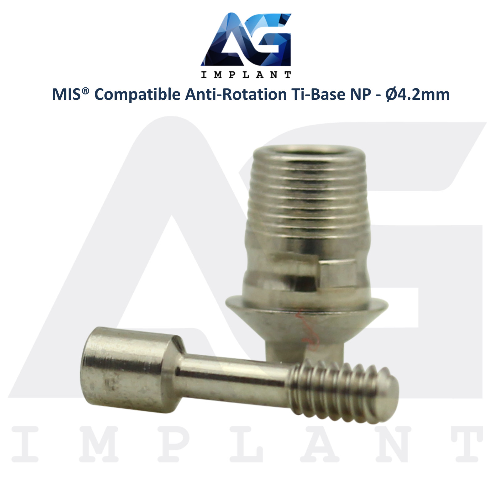 x5 Ti-Base Anti-Rotation Ø4.2mm NP Compatible with MIS® Int Hex System 2.10mm