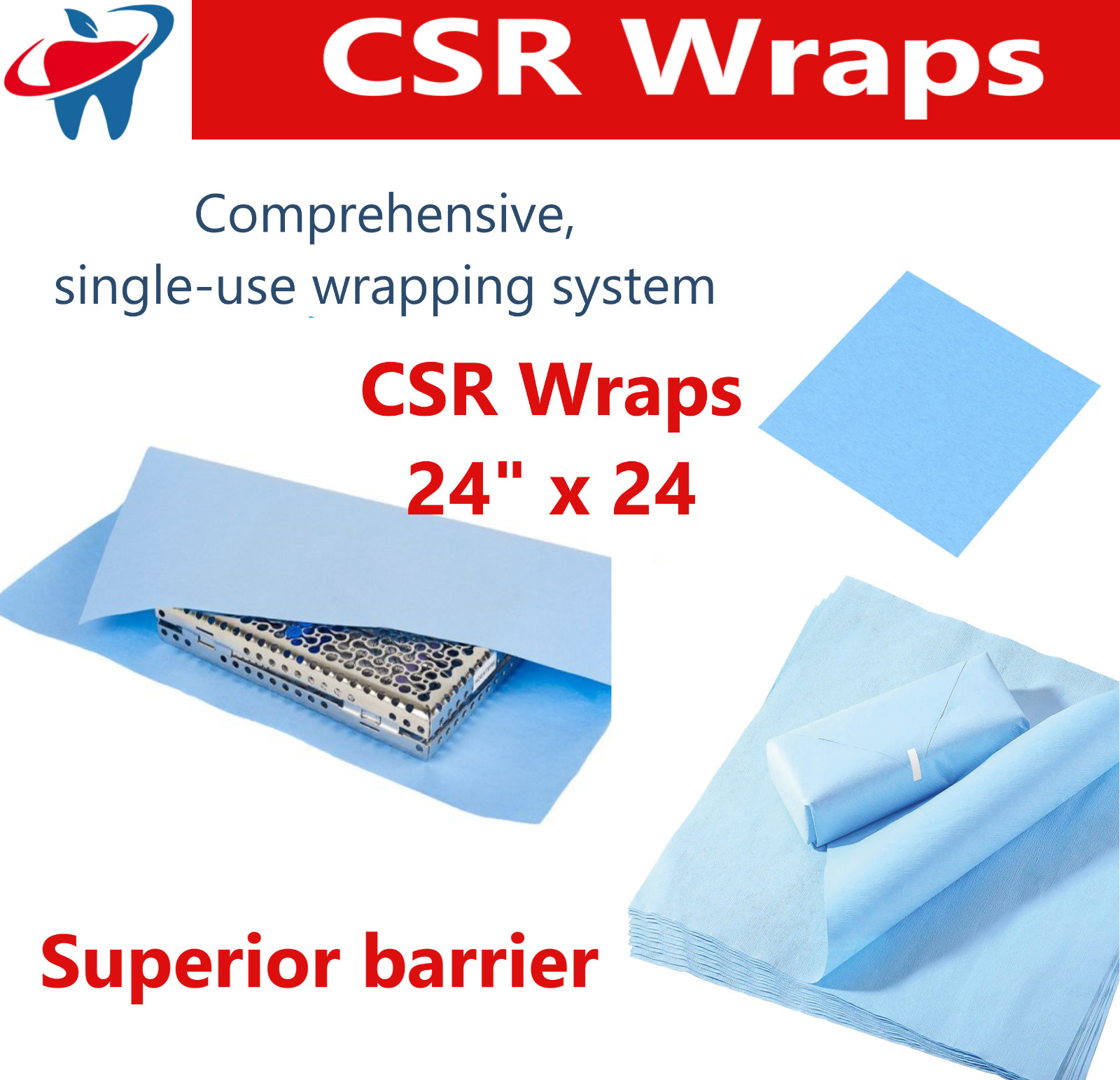Dental CSR Wrap Sterilization Wrap 12 x 12 30 x 30, 20 x 20, 54 x 54 Upto 500/Cs