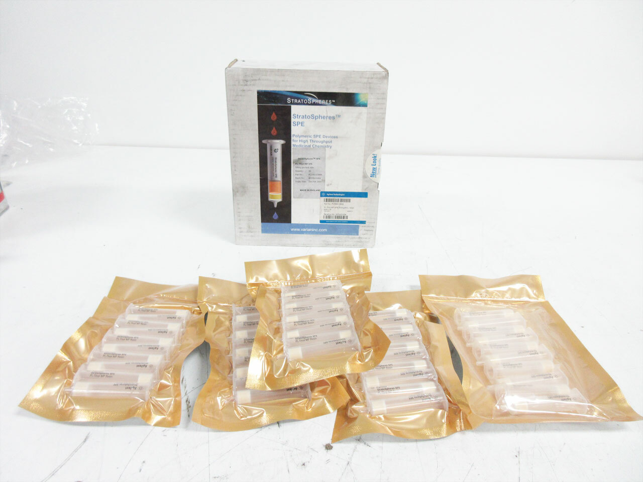 AGILENT PL3582-CM89 PL-THIOL MP SPE, 500 MG, 6 ML TUBE STRATOSPHERES 40 SEALED