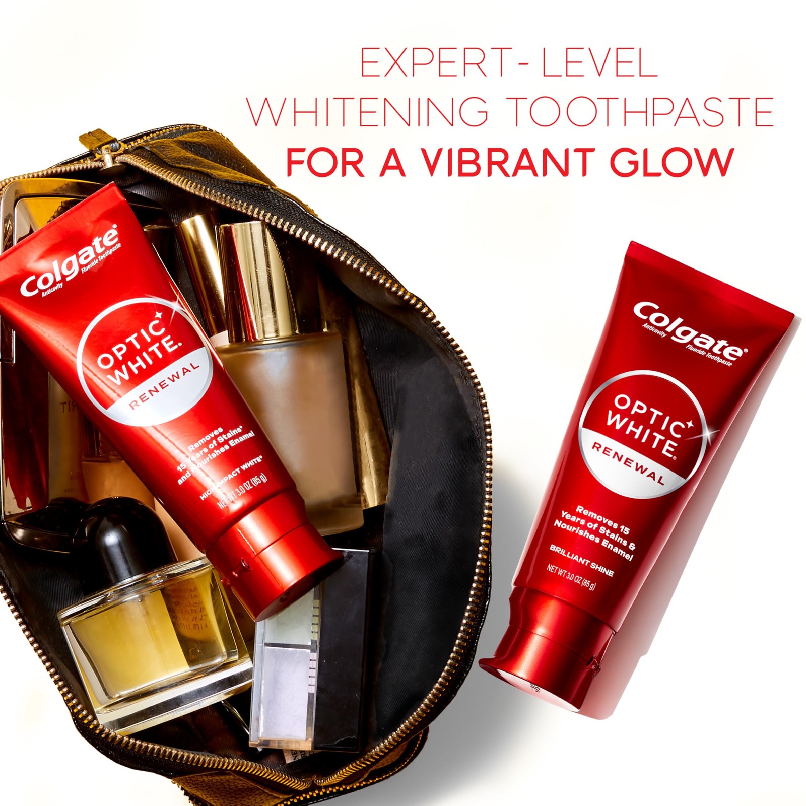 Colgate Optic White Renewal Teeth Whitening Toothpaste, Whitening Fluoride