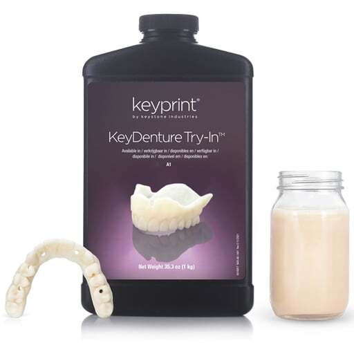Keystone KeyPrint KeyDenture Try-In Biocompatible 3D Printing Resin A1 1kg