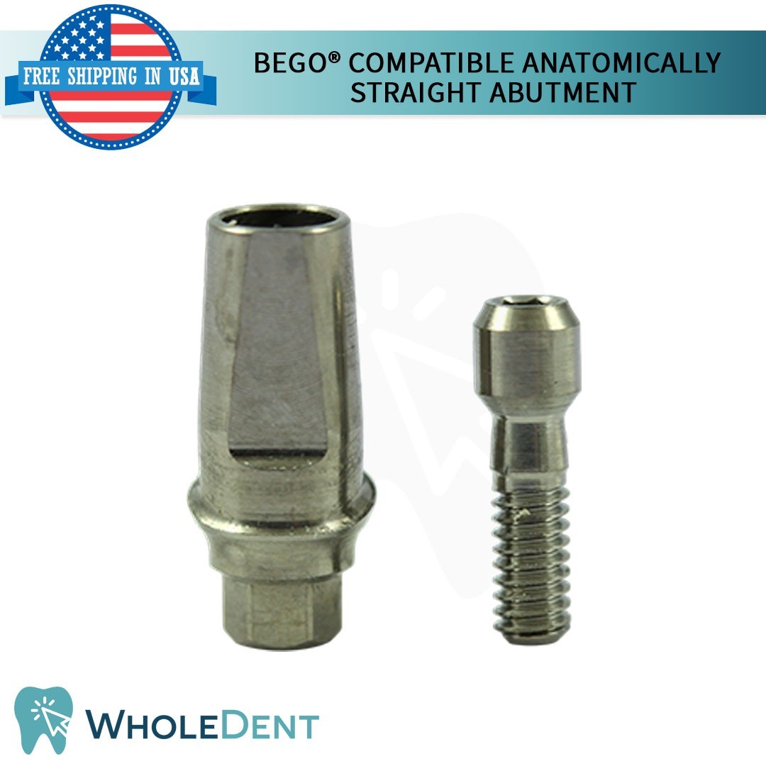 10x BEGO® Compatible Anatomic Shaped Straight Prosthetic Dental