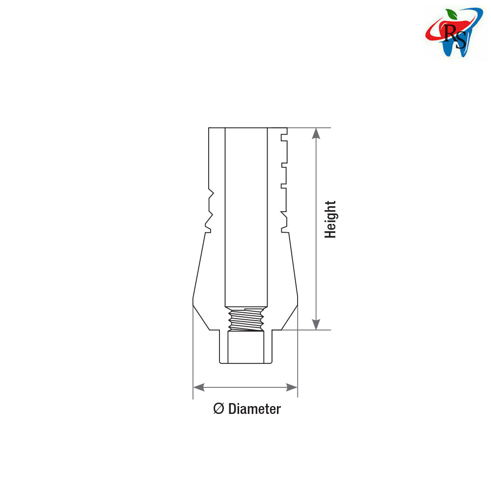Dental Straight Abutment Standard Platform Internal Hexagonal Ø4.6mm RP 10pcs