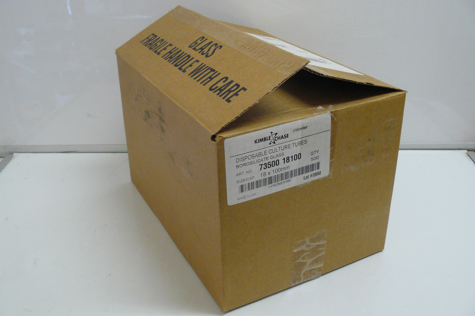 KIMBLE CHASE 73500-18100 DISPOSABLE CULTURE TUBES 18X100MM NEW