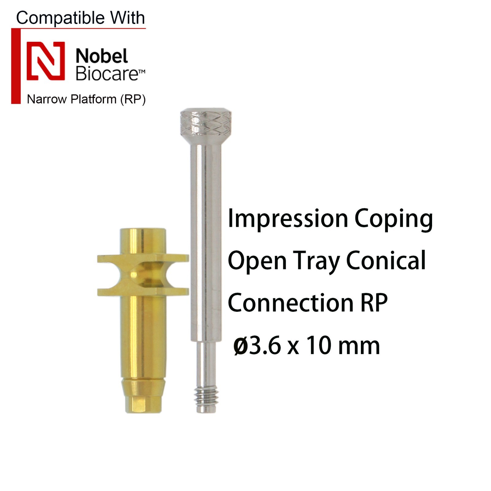 Dental Healing Abutments/Transfer Coping Open/Closed NP/RP Tray For Nobel Active