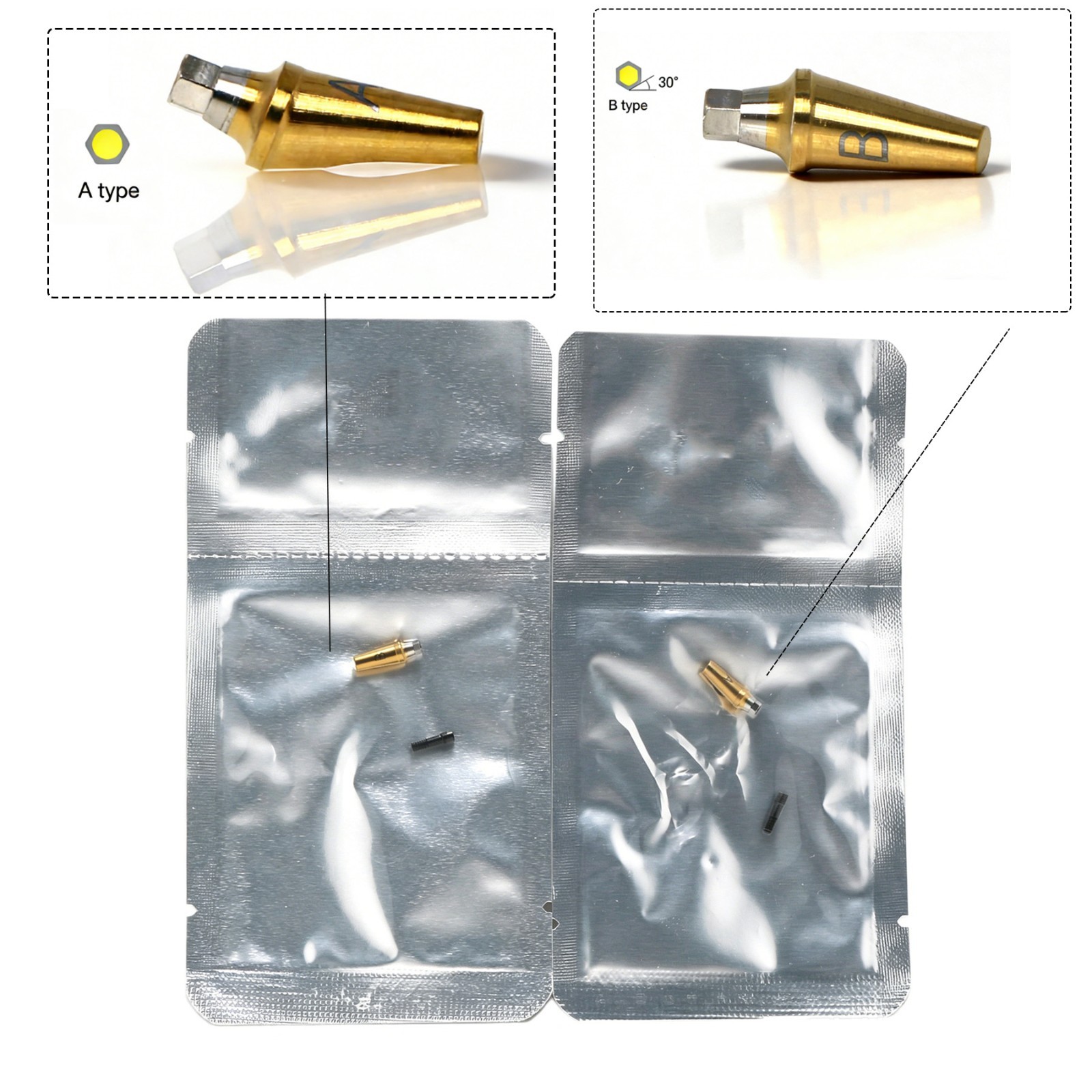 US Titanium Dental Prothetics locator healing Straight fit Hiossen ET/TS Regular
