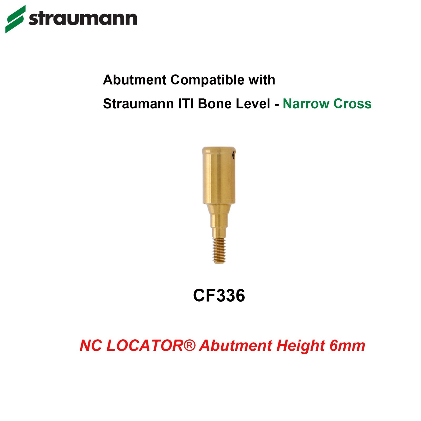 Locator Abutment Overdenture Cap Kit Compatible with Straumann ITI Bone Level RC