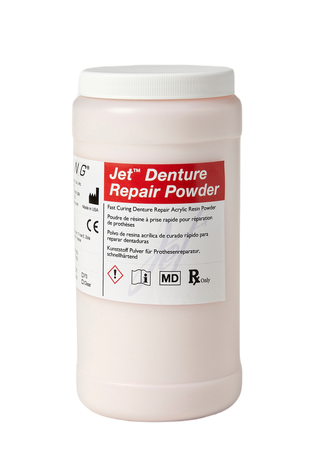 Jet Denture Repair Acrylic Denture Fibered Pink – 1 Lb. Powder Only