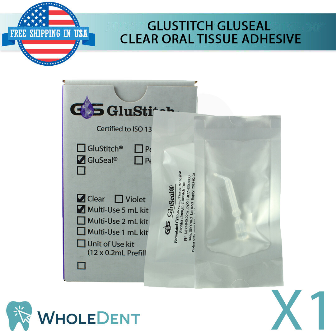 Glustitch Gluseal Clear Oral Regular Viscosity Tissue Adhesive